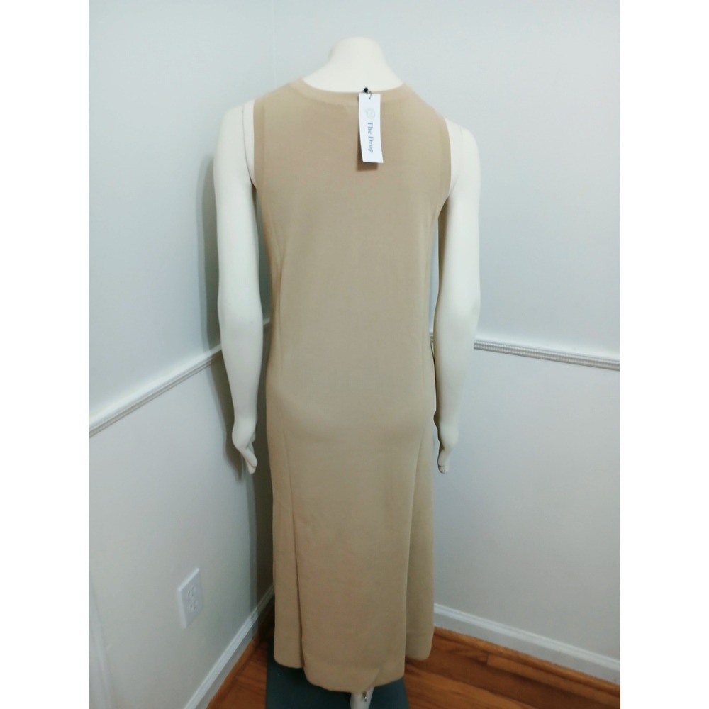 The Drop Gabriela Ribbed Midi Tank Dress Tan 4X New - Picture 5 of 8